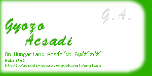 gyozo acsadi business card